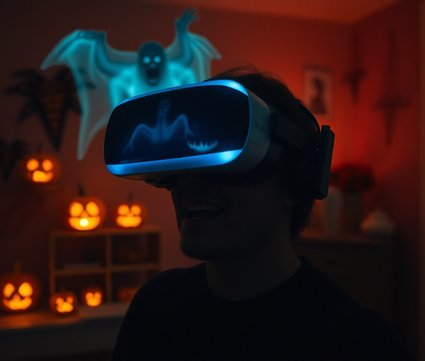 men-wearing-vr-on-halloween-background