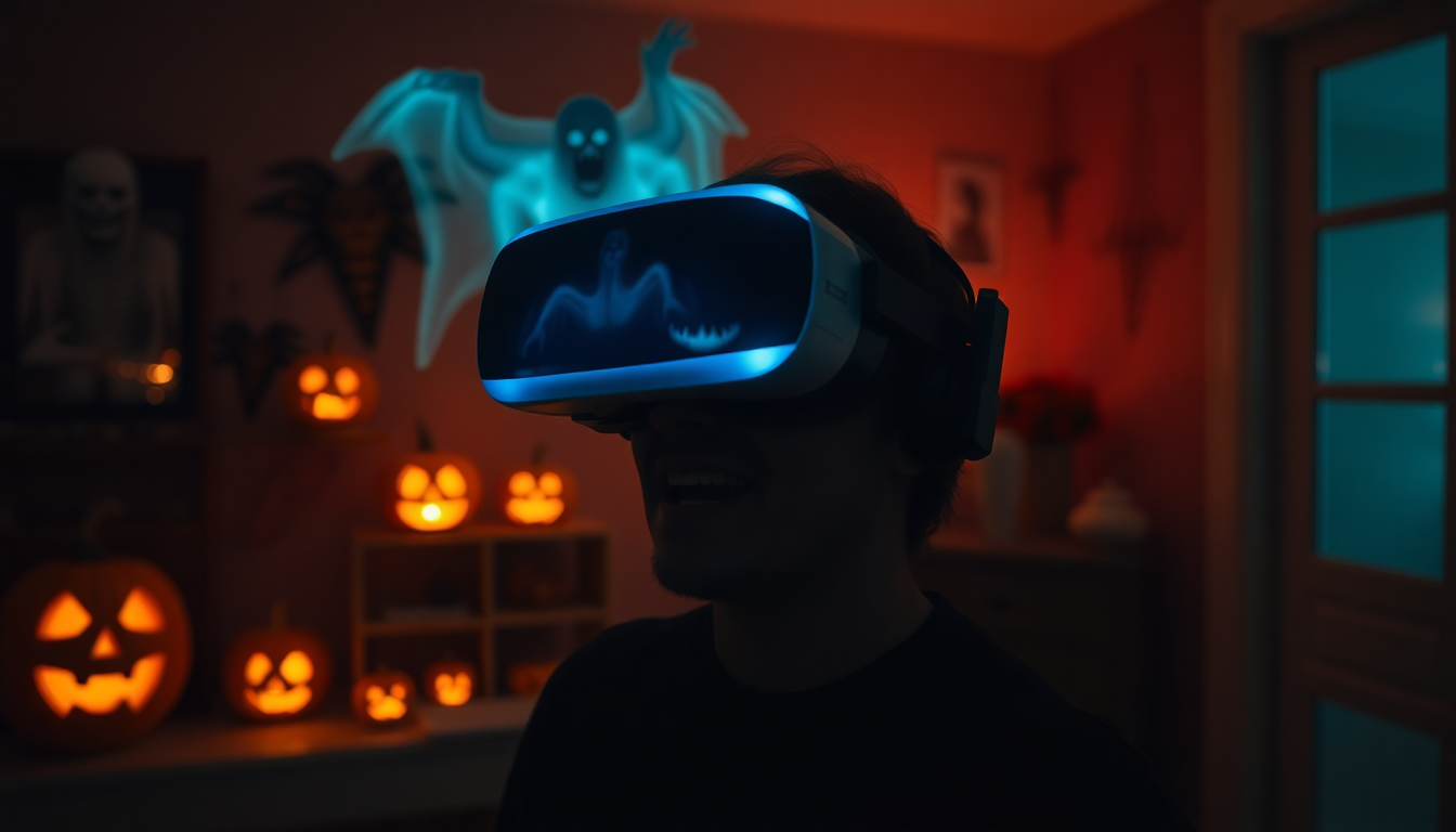 men-wearing-vr-on-halloween-background