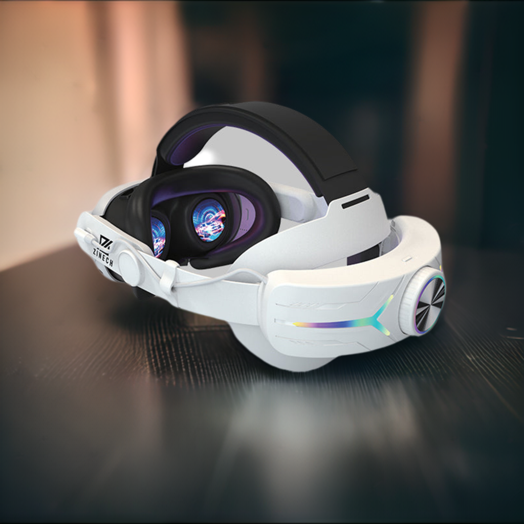 White ZINECH VR Headset Strap