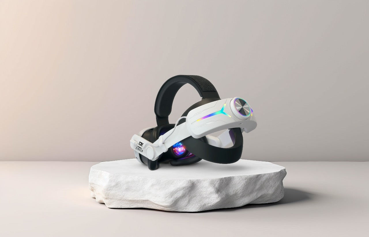 White ZINECH VR Headset Strap